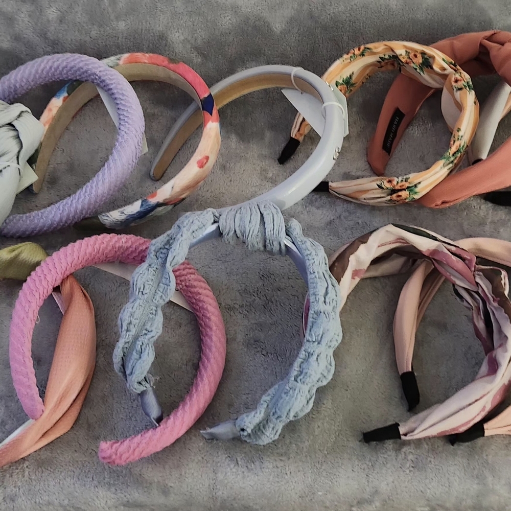 12-Piece Assorted Headband Set in a Variety of Spring Colors Patterns w/Case